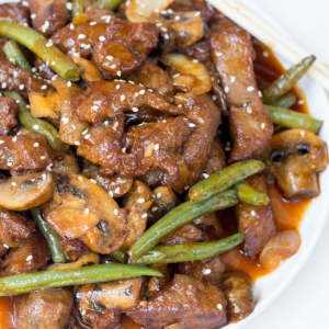 79 B. Beef and Mushrooms